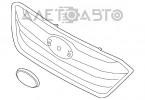 Решетка радиатора grill Subaru Outback 20- с эмблемой