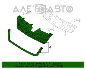 Решетка радиатора grill Subaru Forester 17-18 SJ рест