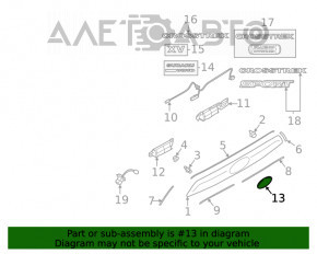 Emblema siglei portbagajului Subaru Impreza 5d 17-19