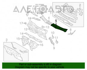 Grila stergatoarelor din plastic stanga Subaru B9 Tribeca