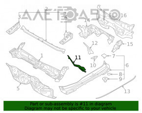 Уплотнитель решетки дворников правый Subaru Outback 20-