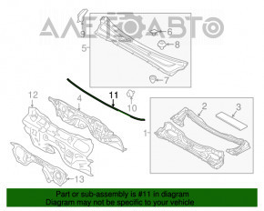 Уплотнитель решетки дворников Subaru Outback 20-