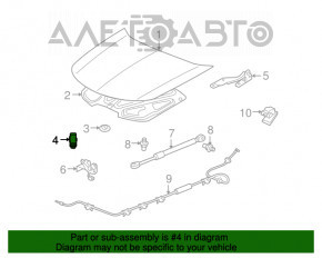 Bara de protecție a capotei dreapta pentru Acura MDX 14-20