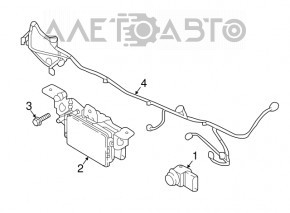 Montajul bumperului frontal Kia Niro 17-19 HEV, PHEV cu senzori de parcare.