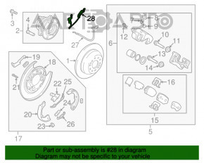 Cablu senzor ABS spate stânga Hyundai Santa FE Sport 17-18