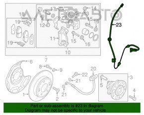 Cablu senzor ABS spate dreapta Kia Soul 14-19