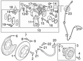 Cablu senzor ABS spate dreapta Kia Soul 14-19