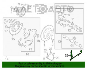 Senzor ABS spate stânga Kia Sorento 16-20 FWD