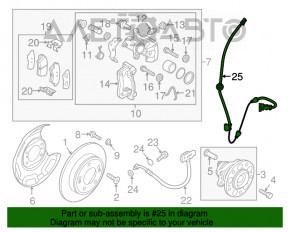 Cablu senzor ABS spate dreapta Kia Niro 17-19 HEV, PHEV