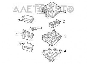 Carcasa cutie siguranțe compartiment motor Hyundai Santa FE 19 - nou original OEM