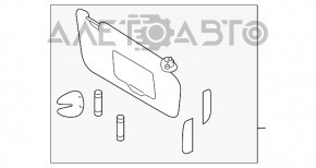 Козырек левый Subaru Outback 20- серый OEM