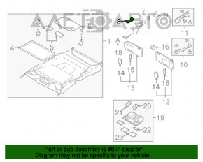 Manerul de tavan din dreapta pentru Subaru B10 Tribeca