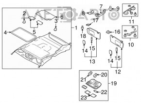 Manerul de tavan din dreapta pentru Subaru B10 Tribeca