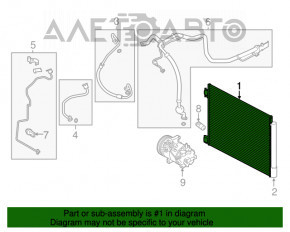 Радиатор кондиционера конденсер Nissan Rogue Sport 17-19