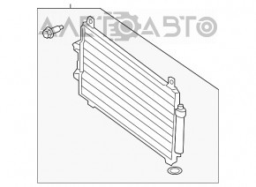 Radiatorul condensatorului de aer condiționat Nissan Pathfinder 13-20, nou, neoriginal.