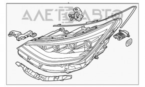 Far stânga față completă Hyundai Sonata 20- MATRIX LED