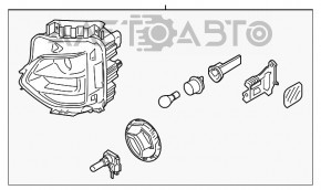 Фара передняя левая в сборе Hyundai Santa FE 19-20 LED