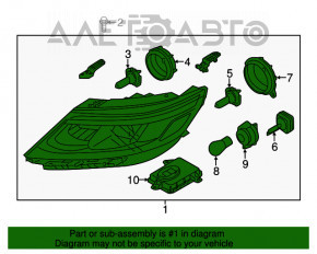 Far dreapta față goală Kia Sorento 14-15 rest led drl