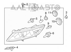 Far dreapta fata goala Kia Optima 11-13 dorest hibrid halogen