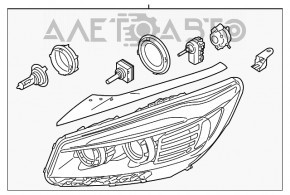 Фара передняя правая в сборе Kia Sorento 16-18 дорест led