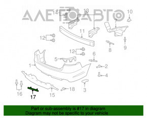 Reflectorul din bara spate dreapta pentru Cadillac ATS 13-