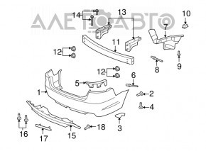 Reflectorul din bara spate dreapta pentru Cadillac ATS 13-