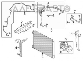 Grila radiatorului de sus Nissan Sentra 20-