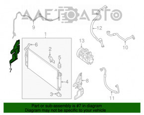 Deflector radiator dreapta Nissan Altima 16-18 halogen