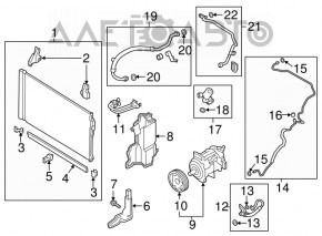 Дефлектор радиатора правый Infiniti Q50 16- 3.0 OEM