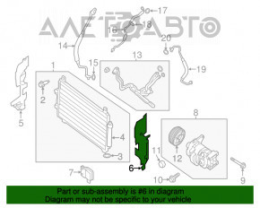 Deflectorul radiatorului stânga pentru Infiniti JX35 QX60 14-17 Hybrid