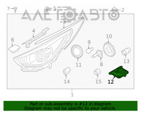 Blocul de aprindere dreapta pentru Kia Niro 17-22 HEV, PHEV cu xenon