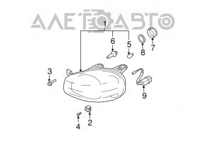 Suport far dreapta mic Hyundai Sonata 11-15