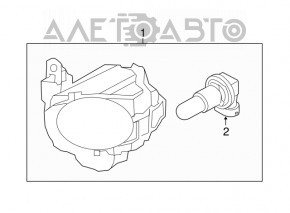 Far ceata PTF dreapta Kia Soul 14-16 Dorest nou original OEM