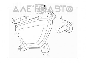 Faro de ceață PTF chiar sub bara de protecție solidă Kia Sorento 16-18 Dorest nou original OEM