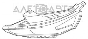 Semnalizator stânga DRL Hyundai Santa FE 19-20 LED galben USA