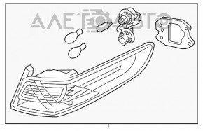 Lampa exterioară aripă stângă Kia Optima 16-