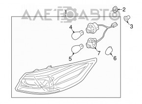 Lampa exterioară aripă stângă Hyundai Elantra AD 17-18 cu LED-uri