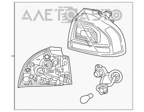 Lampa exterioară aripă stângă Kia Niro 17-19 LED + halogen, zgâriată, garnitura s-a desprins.