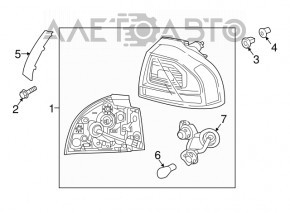 Lampa exterioară aripă stângă Kia Niro 17-19 LED + halogen, zgâriată, garnitura s-a desprins.