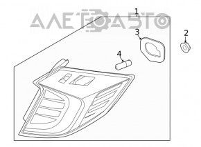 Lampa exterioară aripă stângă Hyundai Sonata 20- halogen