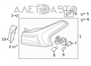 Lampa exterioară aripă stângă Hyundai Santa FE 19-20