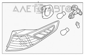 Lampa exterioară aripă dreaptă Kia Optima 11-13 pre-restilizare Taiwan.