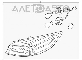 Lampa exterioară aripă dreaptă Hyundai Elantra AD 17-18 cu LED-uri