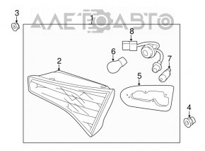 Lampa interioară pentru capacul portbagajului stânga Kia Optima 14-15 cu LED-uri de rezervă