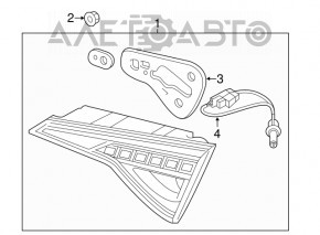 Lampa interioară pentru capacul portbagajului stânga Hyundai Sonata 18-19 hibrid