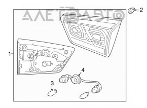 Lampa interioară pentru ușa din spate dreapta a portbagajului Kia Niro 17-22 cu halogen