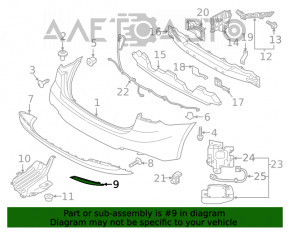 Отражатель задний левый Kia Forte 4d 17-18 рест