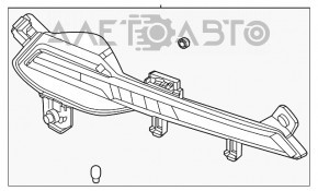 Reflector spate stânga cu far de ceață pentru Hyundai Sonata 20- SEL/SEL Plus/Limited