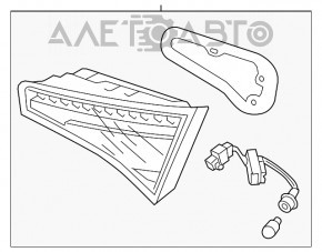 Lampa interioară pentru capacul portbagajului stânga Kia Optima 11-13 pre-restilizare cu LED-uri.