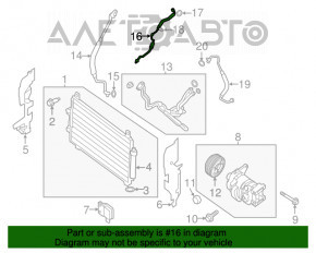 Furtunul de aer condiționat subțire pentru Infiniti JX35 QX60 13 - tip 1